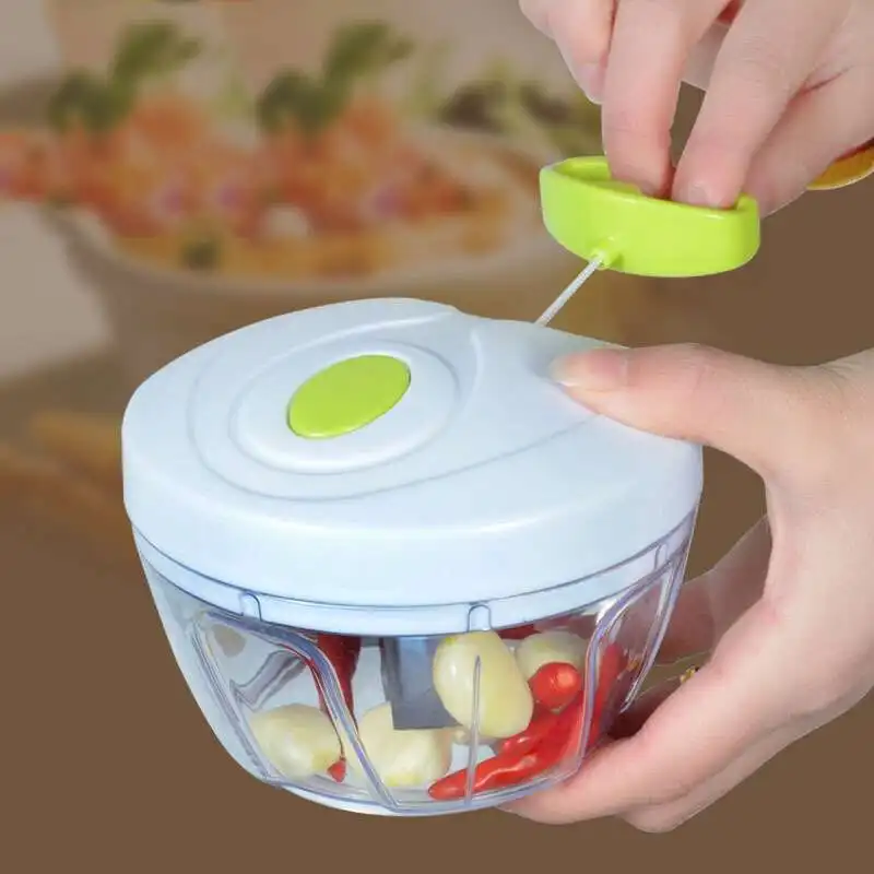 

2019 new High quality Chopper Garlic Cutter Vegetable Fruit Twist Shredder Manual Meat Grinder 4 color chose