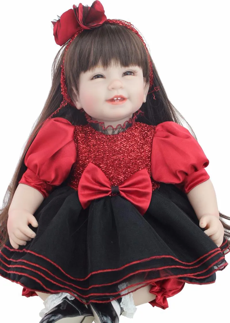 Силикона Reborn Baby Куклы сопровождать Спящая кукла ручной работы реалистичные элегантный принцесса Детская подарок Brinquedos с одеждой