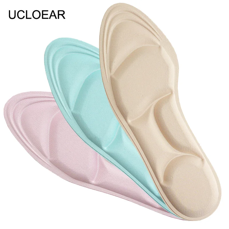 

UCLOEAR 3D Soft Memory Foam Massage Insoles Ladies Feet Care High Heels Shoes Sponge Shoes Inserts Cushion Shock Absorption