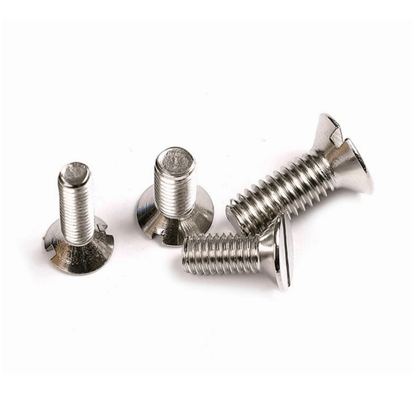 

304 M1.6M2M2.5M3M4 Slotted Flat countersunk head screw GB68