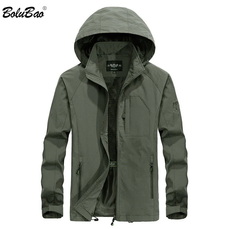 

BOLUBAO Men Hooded Jackets Autumn Winter New Fashion Brand Men's Military Style Solid Color Jackets Male Casual Jacket Coats