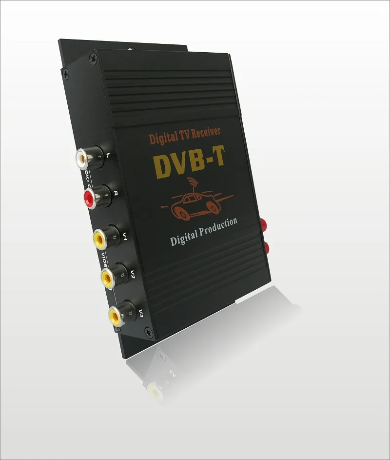 DVB-T автомобильный 160-250 км/ч HD MPEG-4 Два чипа тюнер две антенны DVB T автомобильное цифровое тв тюнер приемник набор верхней коробки