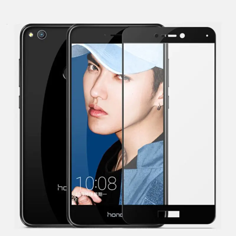 Закаленное стекло для Huawei P9 Lite 3D изогнутый край Полное покрытие Передняя защитная пленка для экрана для P9Lite черный Полное стекло