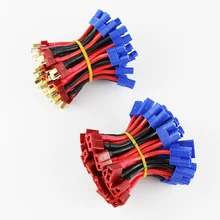 Oliyin 100 пар Т-образный разъем стиль Дина для EC3 Стиль разъем адаптера прочный 14AWG для Радиоуправляемый вертолет FPV Самолет