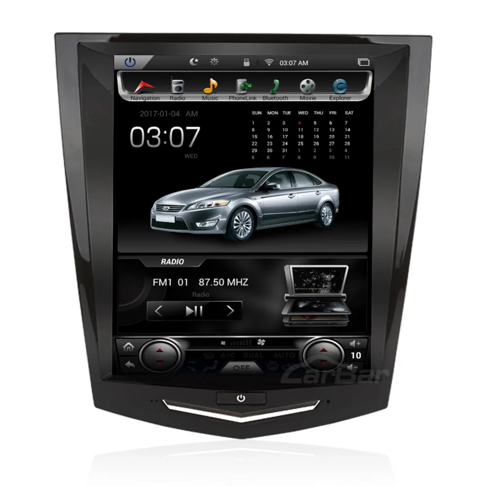 CARBAR 10," вертикальный ips экран Android автомобильный DVD gps-навигация, радио, стерео плеер для Cadillac SRX ATS ATS-L XTS CTS 2013