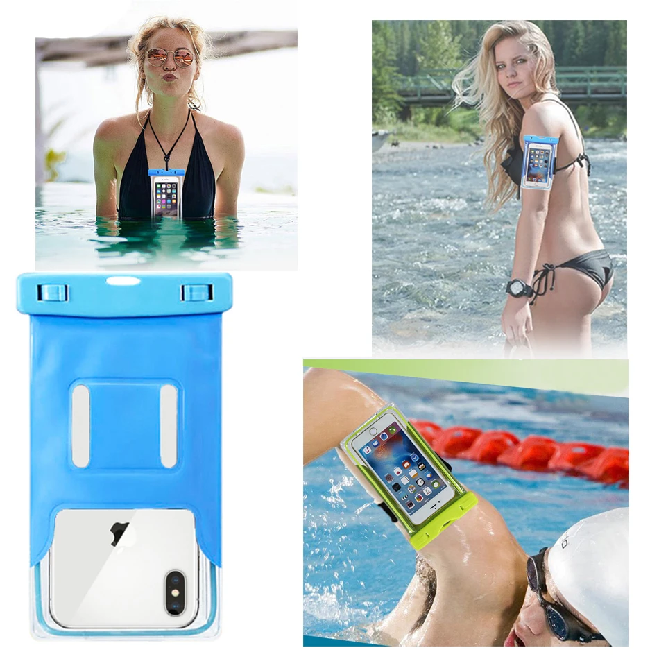 Водонепроницаемая сумка, прозрачный водонепроницаемый чехол для смартфона 6, 6,2 дюймов, чехол для телефона для подводной съемки huawei p9 lite p smart