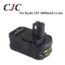 Eleoption 18V 4000mAh Li Ion High Capacity Rechargeable Battery Pack Power Tool Battery For Ryobi P108