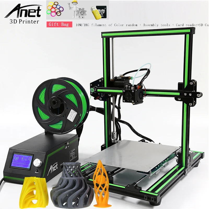 Anet E10 алюминиевая рамка двойной язык 3D принтер DIY Набор полусборка большой размер