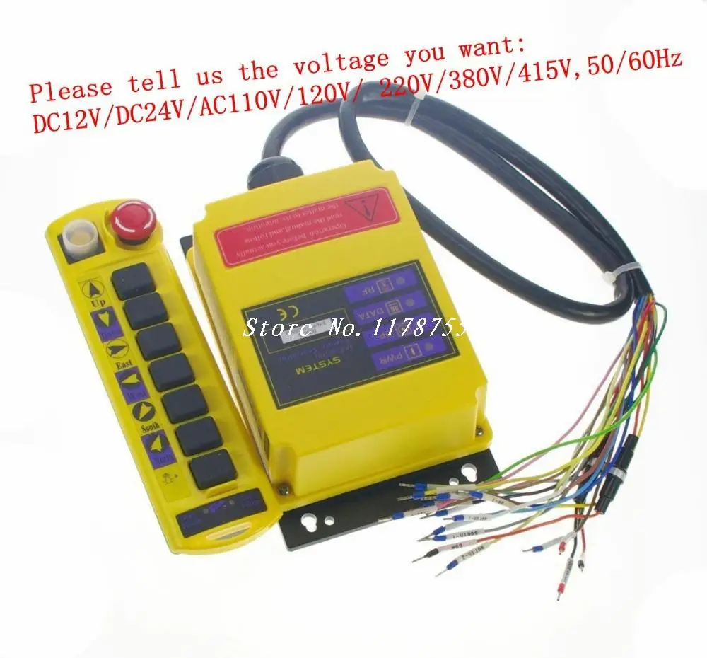

2 Speed 1 Transmitter Control Hoist Crane Remote Control System Choose Voltage