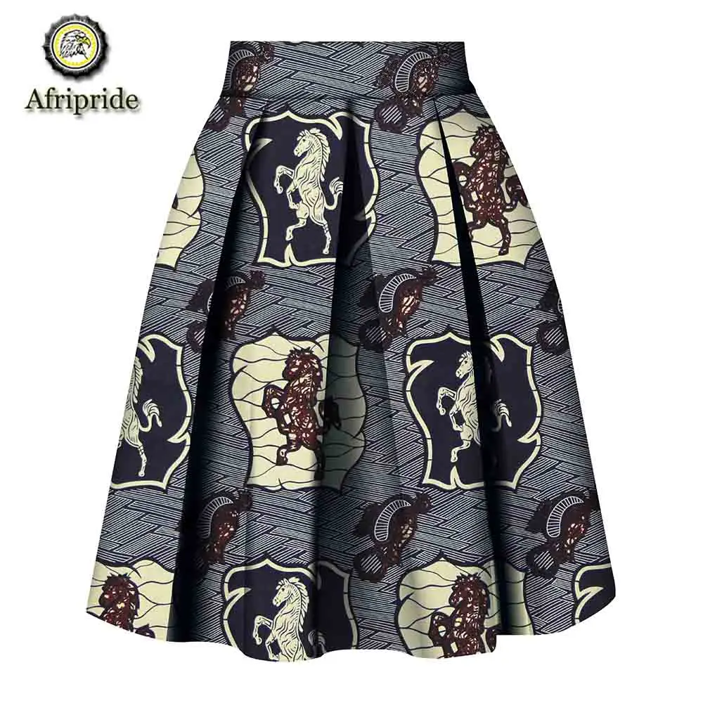 Женская одежда AFRIPRIDE Частный заказ юбка из чистого хлопка Анкара печать Дашики в африканском стиле фут повседневная юбка для женщин S1827008