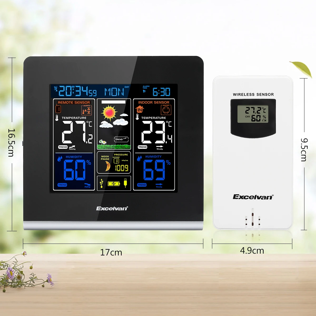 2018 Excelvan Digital RCC беспроводная погодная станция с ЖК дисплеем высокой четкости
