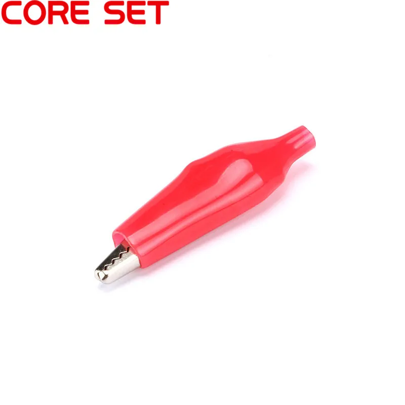 20PCS/Lot 28MM Crocodile Clips Electrical Clamp Alligator Clip Probe Metal For Testing Meter Black And Red With Plastic Boot G98
