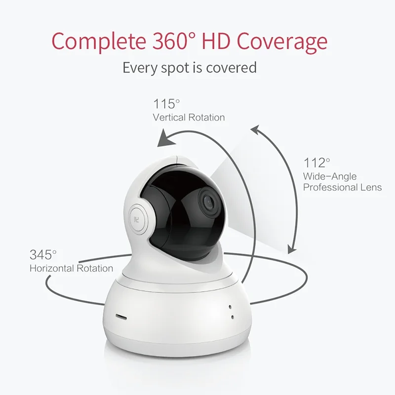 Comprar YI Domo Cámara 1080P inalámbrico IP sistema de vigilancia de seguridad cobertura de 360 grados visión nocturna UE servicio de nube disponible