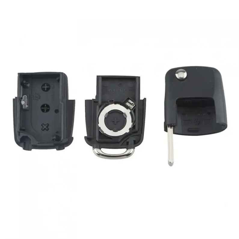3 кнопки Интеллектуальный Автомобильный ключ дистанционного управления брелок Замена черный чехол для ключа без чипа неразрезанный автомобильный флип-ключ для Volkswagen MK5