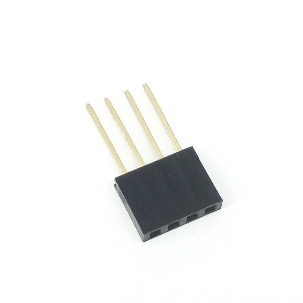 

50pcs/lot Special Female Header Connector PC104 Long Female Header Connector 2.54 Spacing 1*4/4P Pin 11MM For arduino