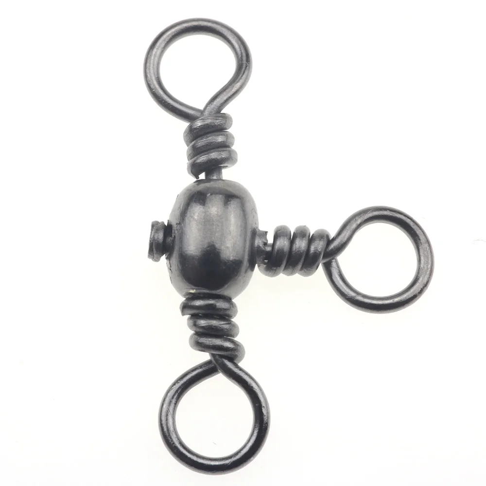 Fishing Hooks Barrel Swivel 3 Way Cross Line Fishing Swivels 30pcs/bag Durable Tackle Connector Accessories