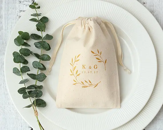 

custom initials wedding favor gift bags Bachelorette Hangover Survival recovery Kit bridal shower Candy pouches Seed Packet