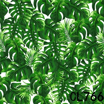 

LB Tropical Jungle Turtle Leaves Exotic Charm Backdrop Background Polyester Photography Studio Props Seamless Washable No Crease