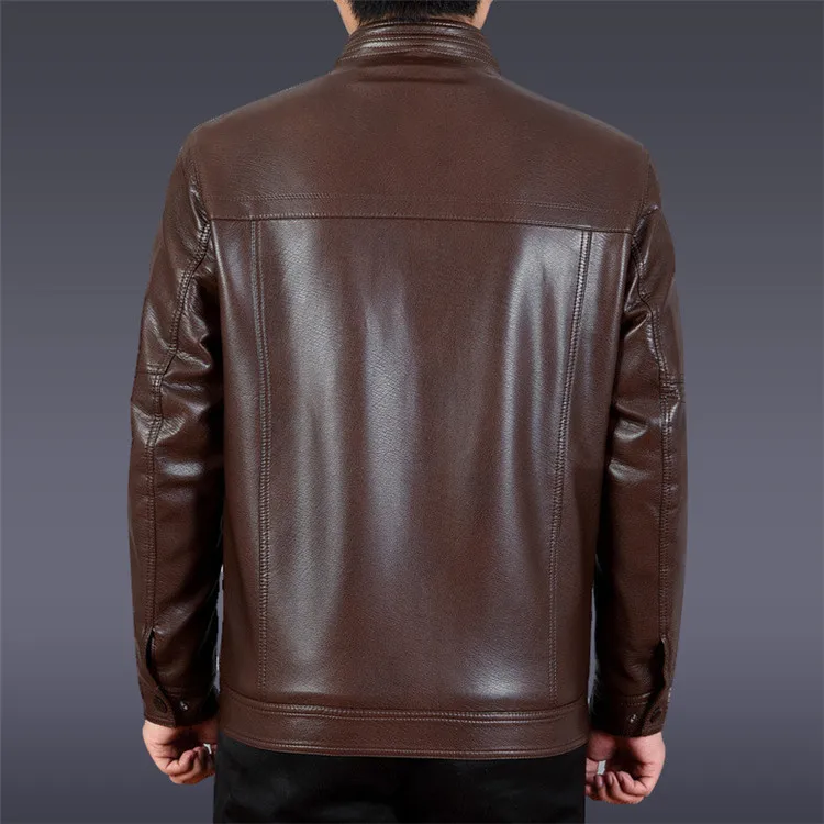 Hot Sale Mens Leather Jacket Men Casua Coats Brand High Quality PU Outerwear Male Winter Keep Warm Faux Fur Fleece Biker Jacket
