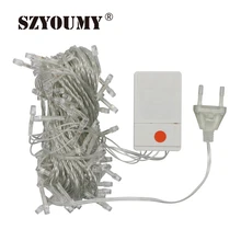 SZYOUMY 220 В 110 В 10 м/100 светодиодов Строка свет для праздника свадебные Новогоднее украшение для вечерние гирлянда освещение