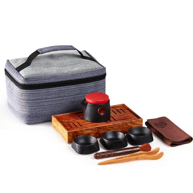  Travel tea set a pot of three cups portable tea sets travel tea sets Ceramic Kung Fu tea sets whole