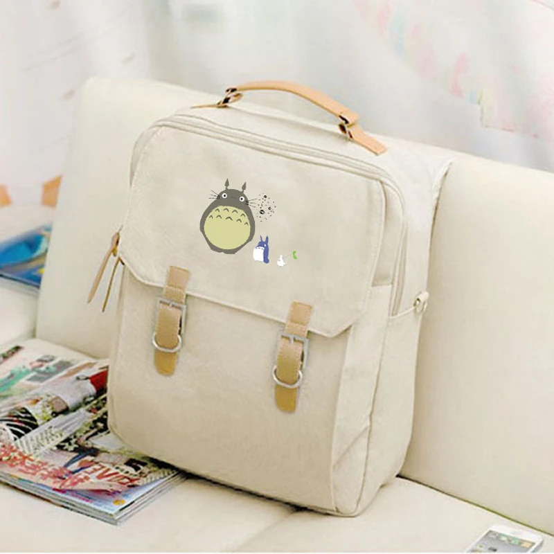 2017 lona Preppy Mochila Miyazaki Hayao Anime caliente Totoro Mochila mujeres mochilas estudiantes mochilas escolares para adolescentes niñas 2017 lona Preppy Mochila Miyazaki Hayao Anime caliente Totoro Mochila mujeres mochilas estudiantes mochilas escolares para adolescentes niñas