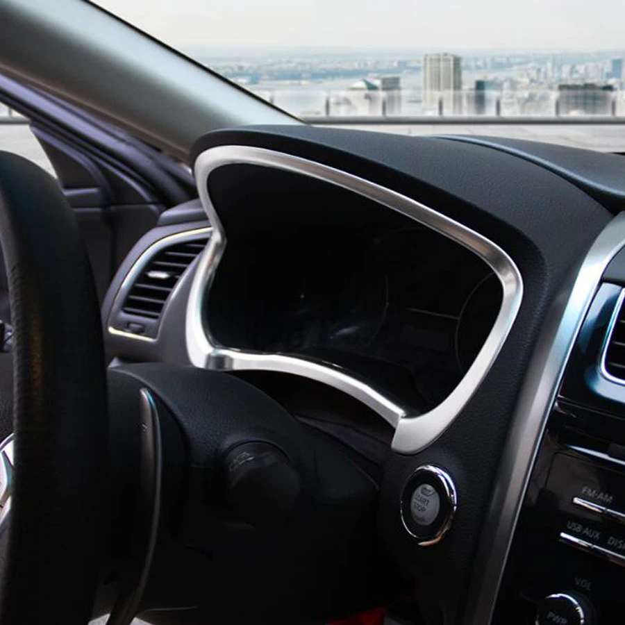 YAQUICKA Car font b Interior b font Front Dashboard Instrument Frame Trim Cover Styling Sticker For