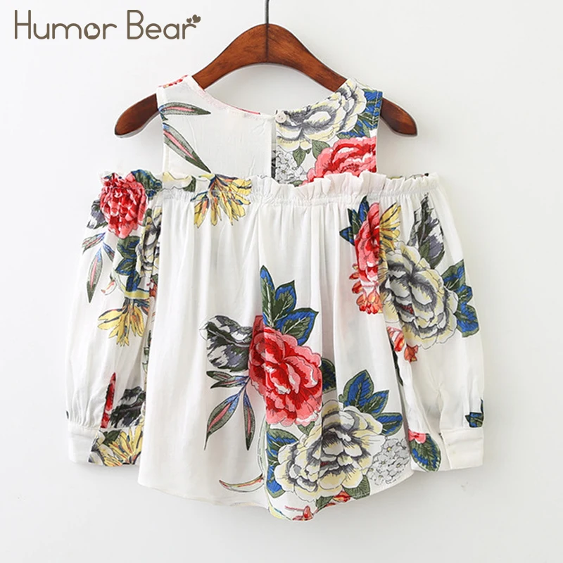Humor Bear/платье для девочек; коллекция года; Брендовое осеннее детское платье принцессы с цветочным принтом и росой на плечах; детская одежда