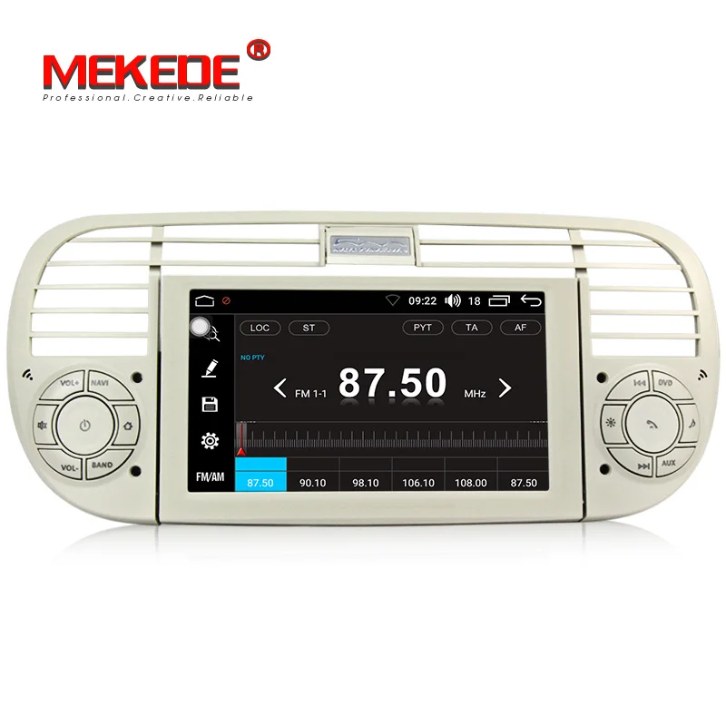 Flash Deal New Arrival! Octa core Android8.0 Car stereo head unit navigation GPS DVD player for Fiat 500 2007-2016 Built-in WiFi Adapter BT 1