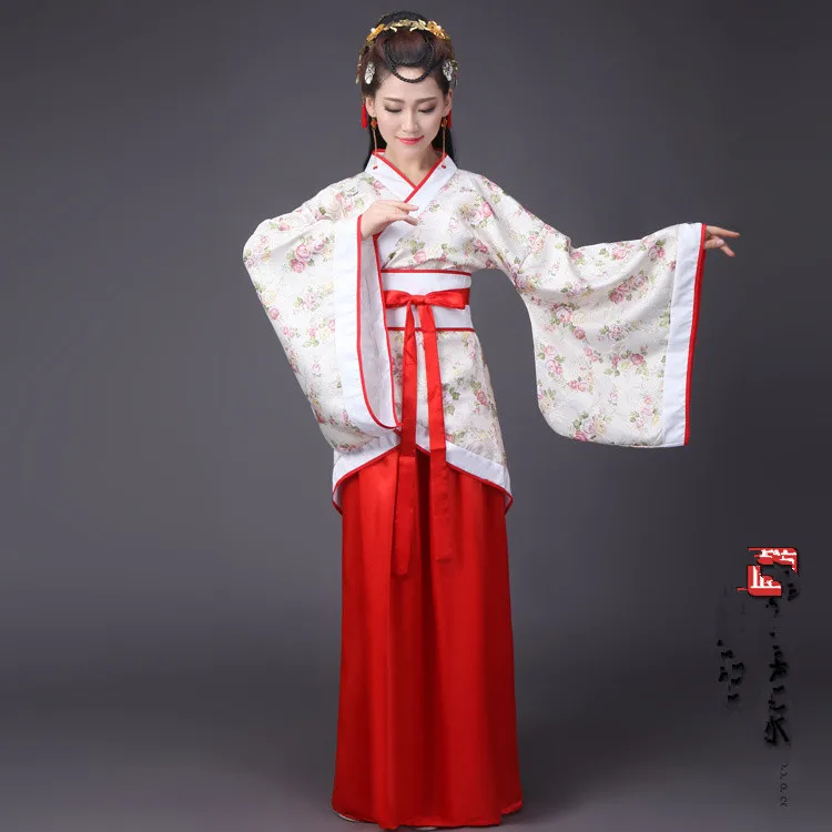 Chinese Tang Dynasty Ruqun Hanfu Suit Cosplay Women/'s Long Sleeve Dress Costume