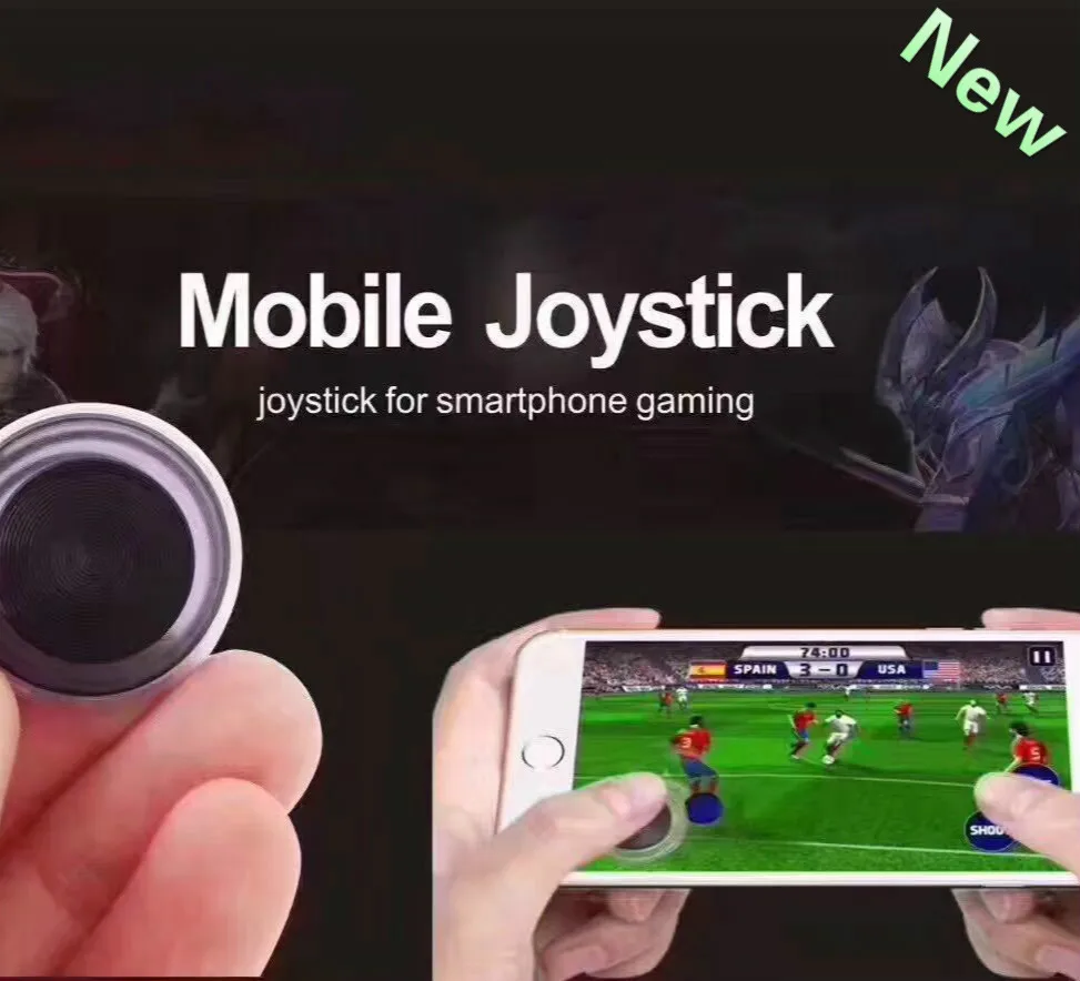 Beste 100 Stks partij Nieuwe Mini Mobiele Joystick Touchscreen Joysticks Voor Smartphone Voor iphone 7 6 6 s plus samsung S8 plus Huawei