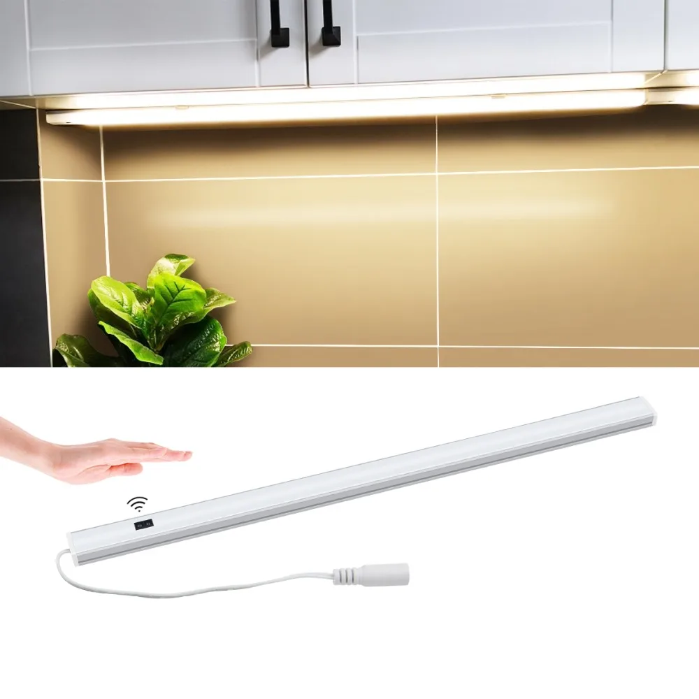 Hand Motion Sensor LED Bar Light Under Cabinet Cupboard Wardrobe Kitchen Closet
