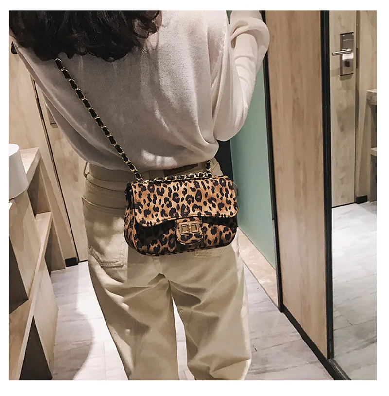 Женская сумка с замком, леопардовая маленькая квадратная сумка, женская сумка через плечо на цепочке, сумки-мессенджеры и сумки, сумки через плечо для женщин