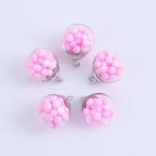 DoreenBeads прозрачный шар из пенопласта, подвески, стеклянные круглые ювелирные аксессуары 21 мм(7/") х 16 мм(5/8"), 20 шт