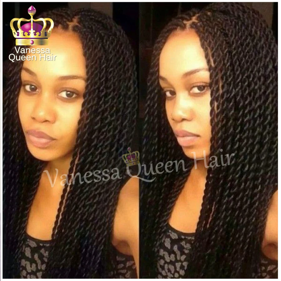 

Twist braided lace front wig heat resistant synthetic wig glueless lace front wigs for black women synthetic lace wig