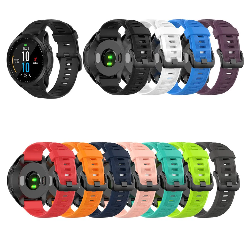 Сменный силиконовый ремешок на запястье для Garmin Forerunner 945/935/Fenix 5/Plus, светильник различных цветов, гибкий, модный