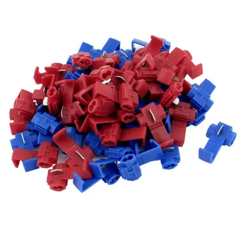 70Pcs Red Blue Snap Lock 10 12AWG Gauge Cable Wire Quick Splice