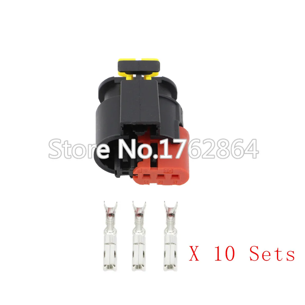 

10 PCS 3 Pin DJ7031C-1.5-21AMP Waterproof Automotive Wire Connector Sealed Sensor Fuel/Diesel Injector Ignition coil Connector