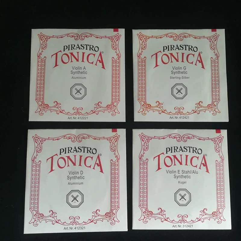 

4 pcs/set German Pirastro Tonica Violin Strings Set Ball End A, E, G, D, a Set Violino String For 3/4 4/4 Violin
