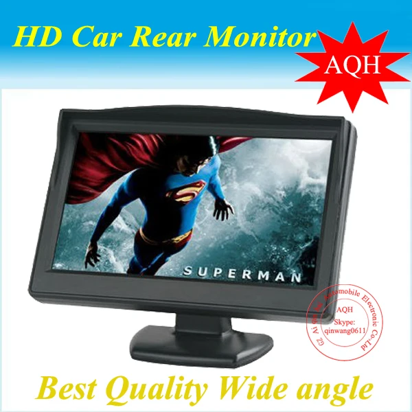 5 Digital Color TFT 16:9 LCD Car Reverse Auto Monitor 2 Bracket Holder for Rearview Camera DVD VCR Multi-language Russian