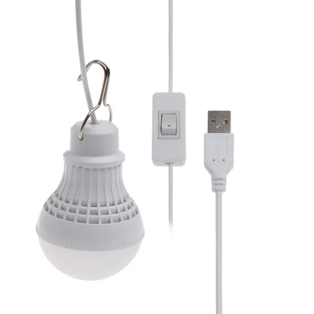 Smart Usb Rechargeable Led Emergency Light On Switch 5v 5w Smart Usb Rechargeable Led Emergency Light On Switch 5v 5w Bulb Camping Home Night Lamp White Color