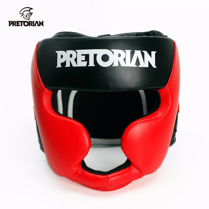 Искусственная кожа PRETORIAN Boxing Headguard MMA Training Sparring TKD Муай Тай Каратэ полукрышка головные уборы Грант шлем для кикбоксинга