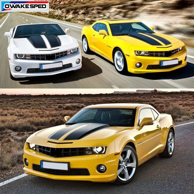  Racing Sport Stripes Creative Auto Hood Tail Decor Sticker Car Styling Vinyl Decal For Chevrolet Ca