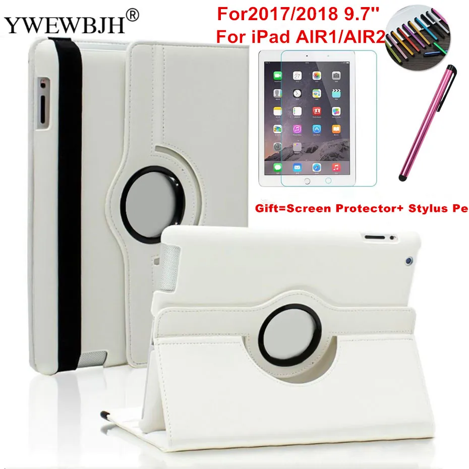 

Case For iPad 9.7 2017 2018 PU Leather 360 Degree Rotating Leather Smart Cover Case For iPad 9.7 2018 2017 Air1 Air2 Case Cover
