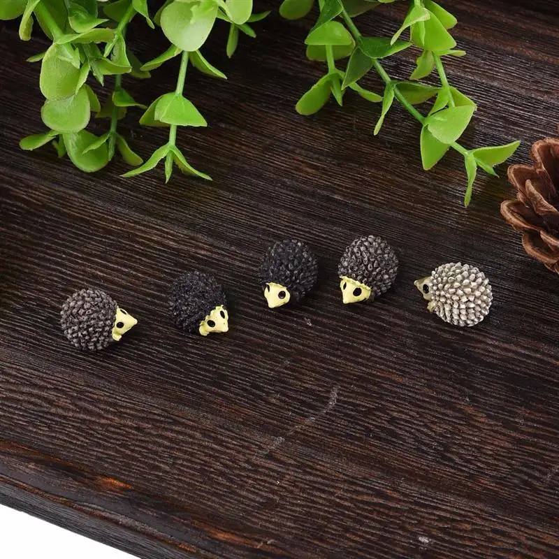 Miniature Figurines Cute Mini Animals Hedgehog Sheep Chicken 10Pcs/Set For Fairy Garden
