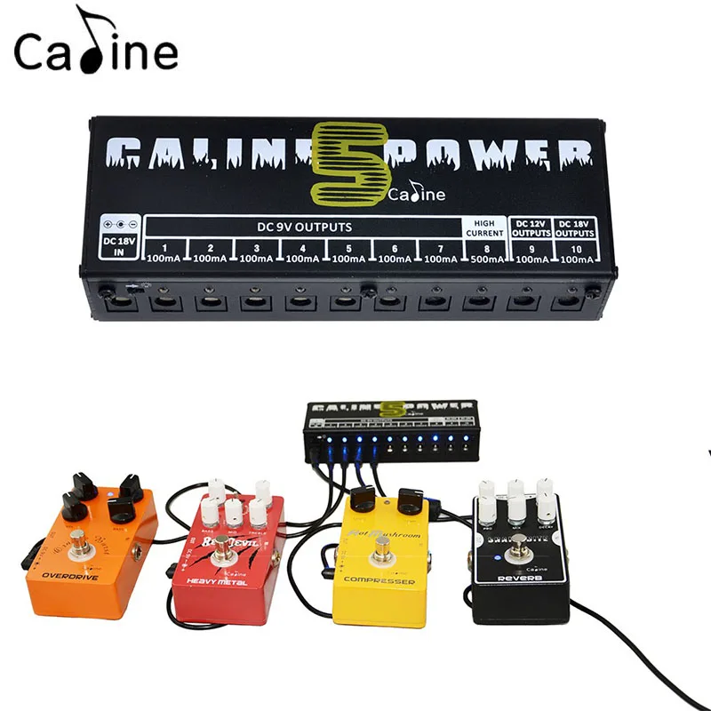 New Caline CP 05 Guitar Effect Pedal Power Supply Ten Isolated Outputs
