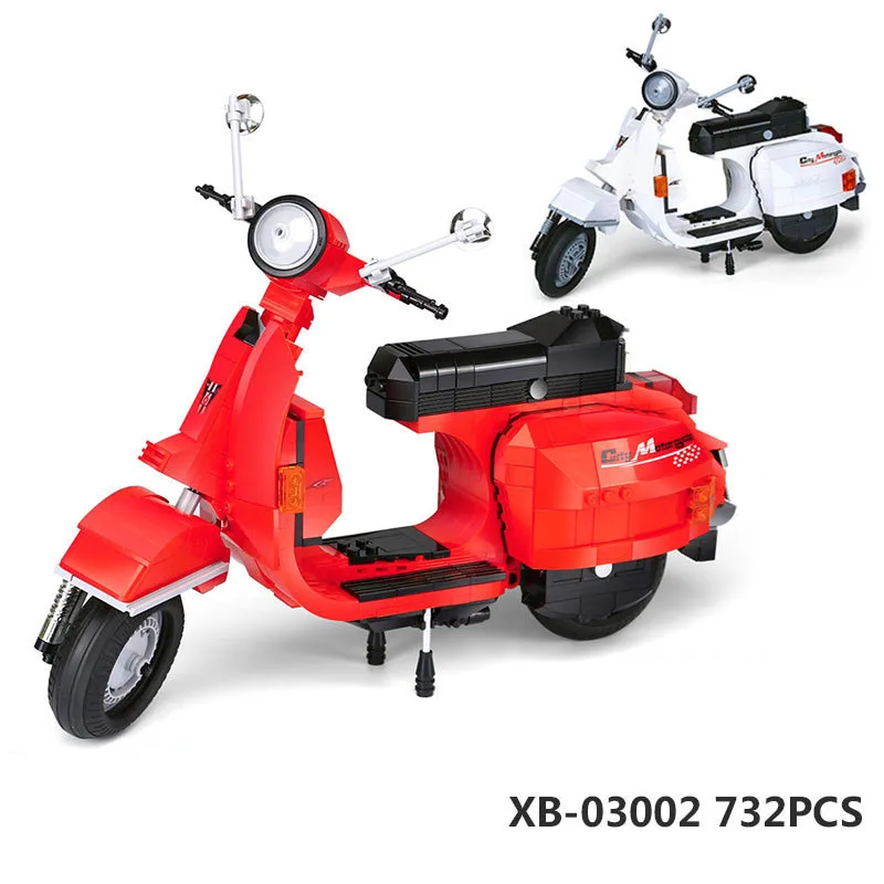 

XINGBAO Buliding Block Bricks Double Color 03002 Small Sheep Motorcycle XB03002 Self-Locking Bricks Technic Gift for Children