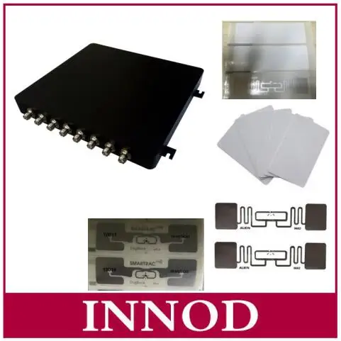 Дальний Impinj R2000 чип для UHF RFID считыватель с 8 портами карта UHF RFID ярлык наклейки образец