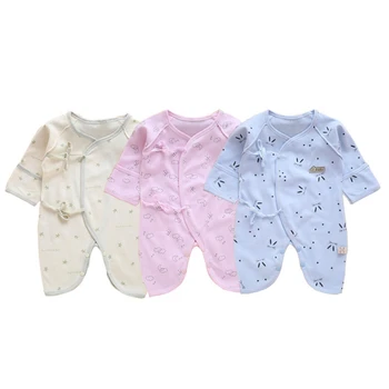 

Newborn Baby Autumn Spring Romper Long Sleeves 100% Cotton Baby Pajamas Cartoon Printed Newborn Baby Girls Boys Jumpsuit 0-3M g