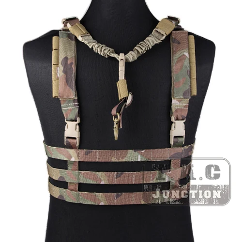 

Emerson Tactical MOLLE Chest Rig Lightweight High Speed Vest Multicam MC Adjustable Modular Chest Rig with QD Bungee Sling